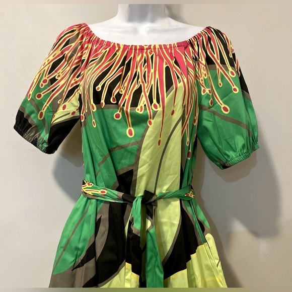 ETCETERA SENSATION Stretch Cotton Short Sleeve Long Dress w/Pockets M - Picture 3 of 12